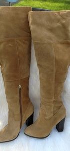 Leather over the knee boots